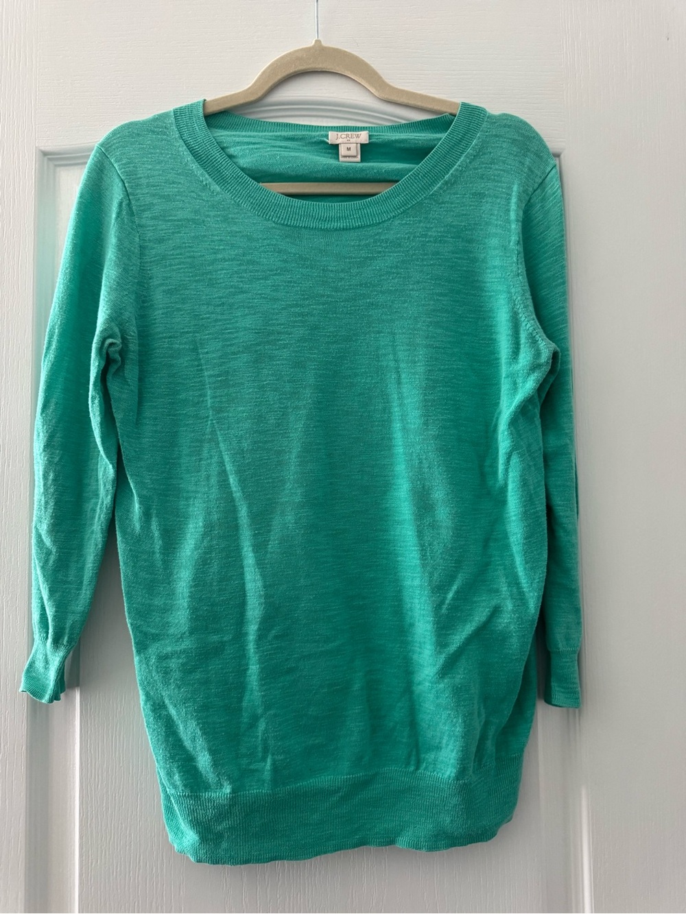 J. Crew Women's Teal Crewneck Lightweight Sweater